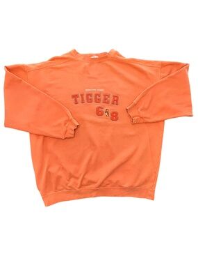 VTG 90s Tigger Embroidered Orange Disneyland Crewneck whimsical sweatshirt 2X